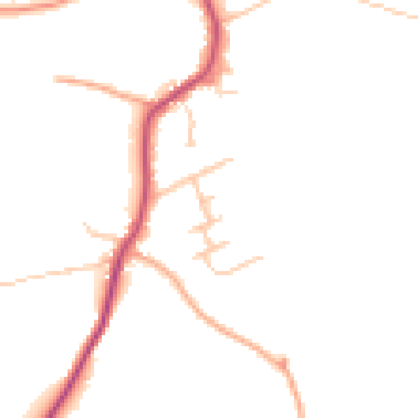 Daytime road noise heatmap for WR2 4TP
