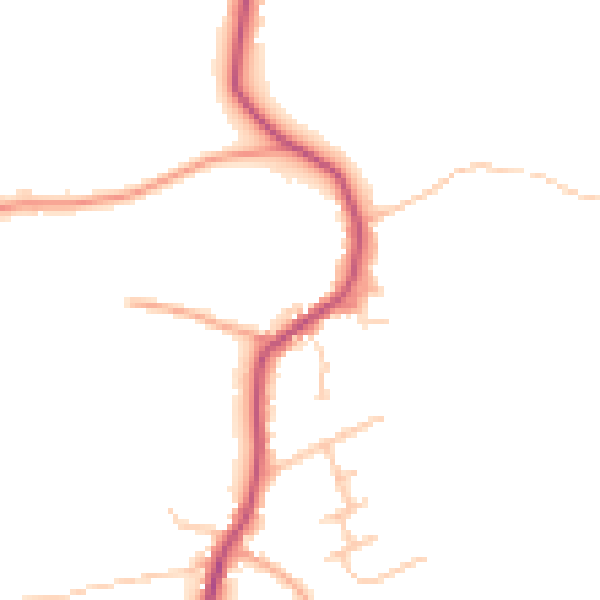 Daytime road noise heatmap for WR2 4TW