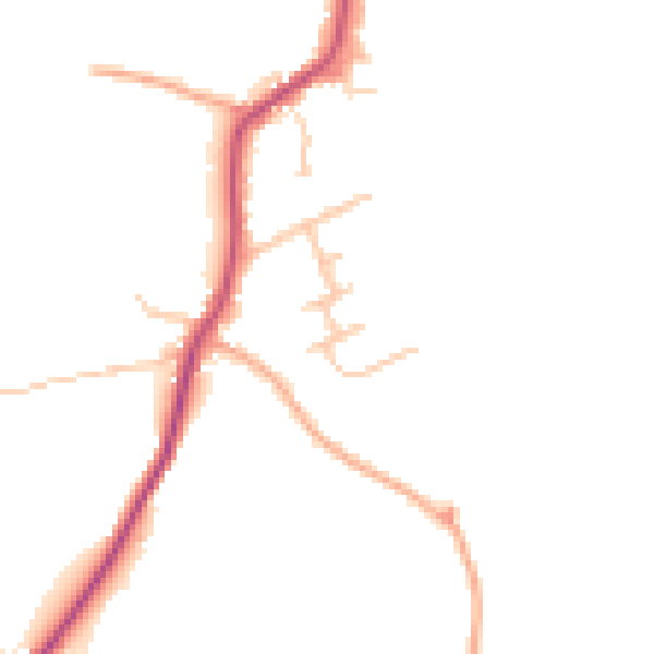 Daytime road noise heatmap for WR2 4UJ