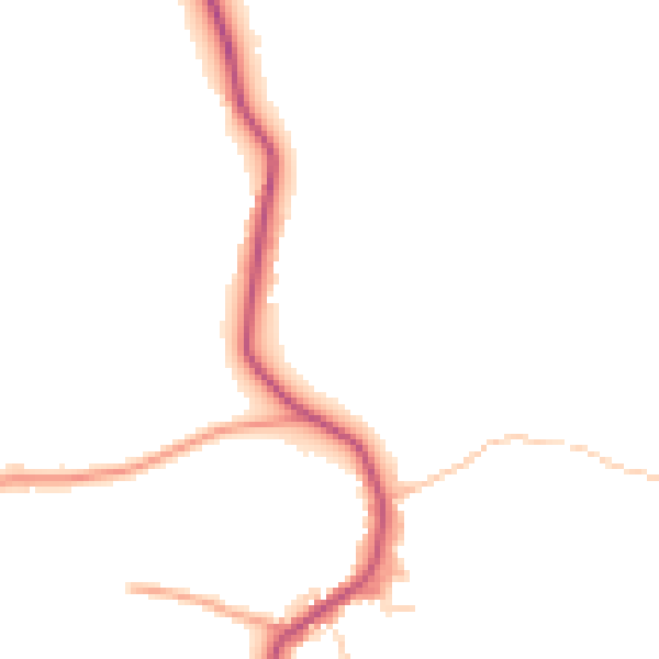 Daytime road noise heatmap for WR2 4UR