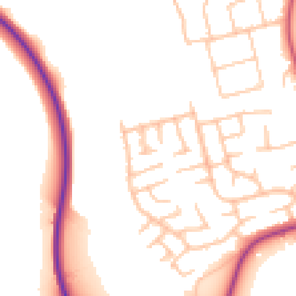 Daytime road noise heatmap for WR2 4XJ