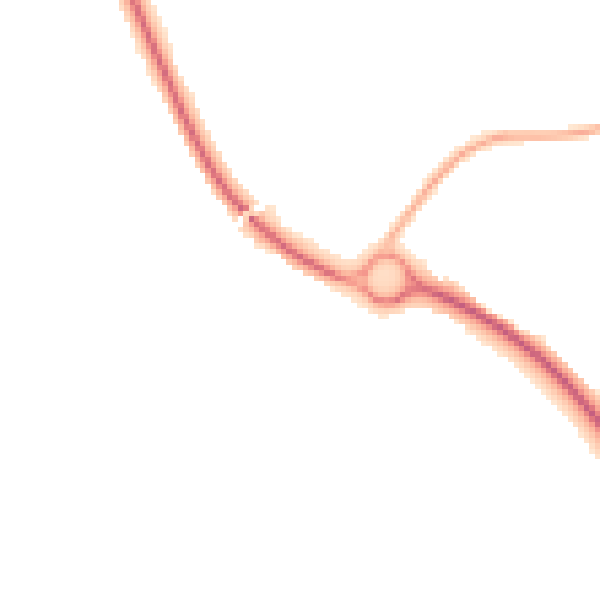 Night-time road noise heatmap for WR2 5AL