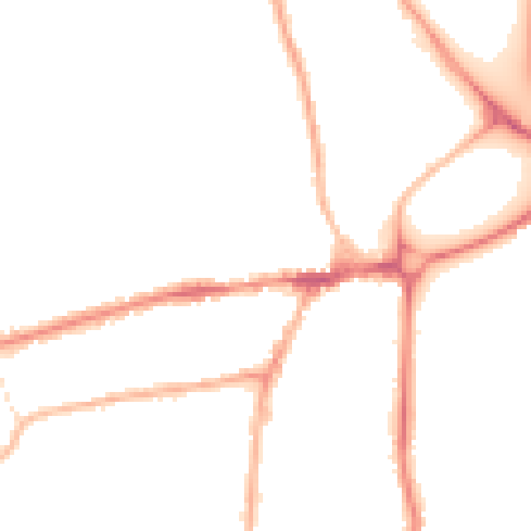 Night-time road noise heatmap for WR2 5AX