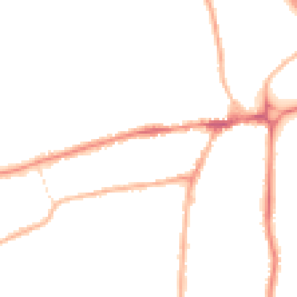 Night-time road noise heatmap for WR2 5DS
