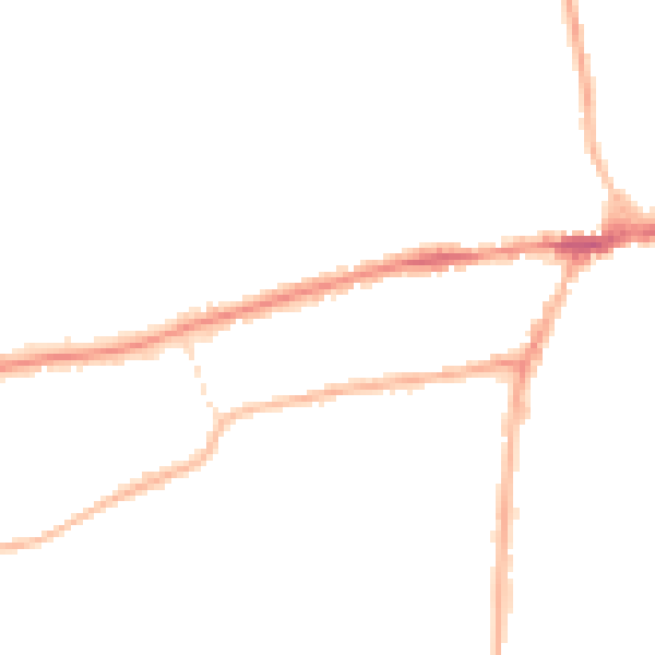 Night-time road noise heatmap for WR2 5DW