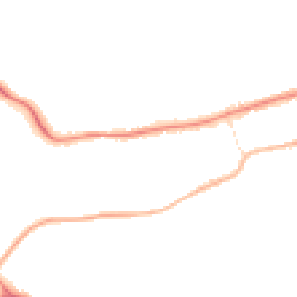 Night-time road noise heatmap for WR2 5EP