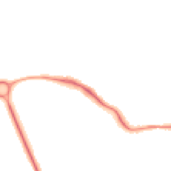 Night-time road noise heatmap for WR2 5GF