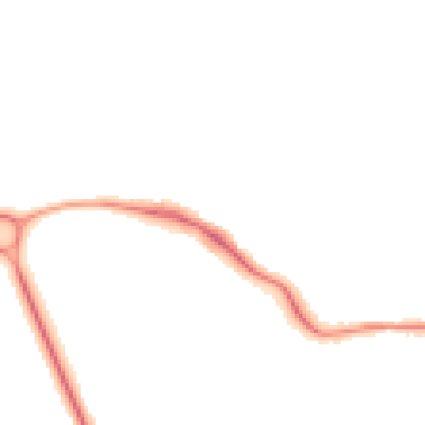 Night-time road noise heatmap for WR2 5GH