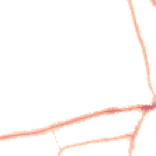 Night-time road noise heatmap for WR2 5LL