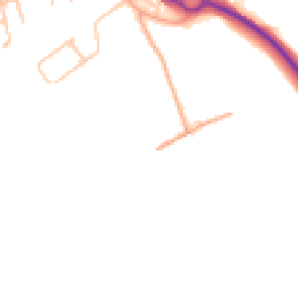 Daytime road noise heatmap for WR2 5SZ
