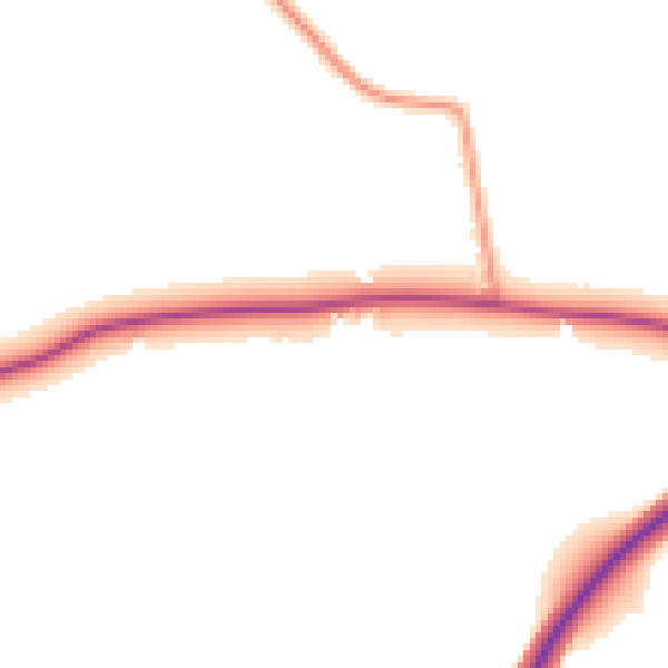 Daytime road noise heatmap for WR2 5TR