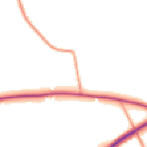 Daytime road noise heatmap for WR2 5TU