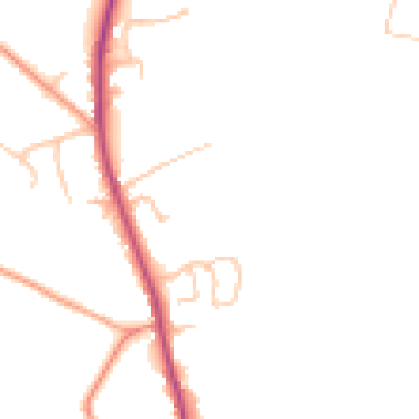 Daytime road noise heatmap for WR2 6BT