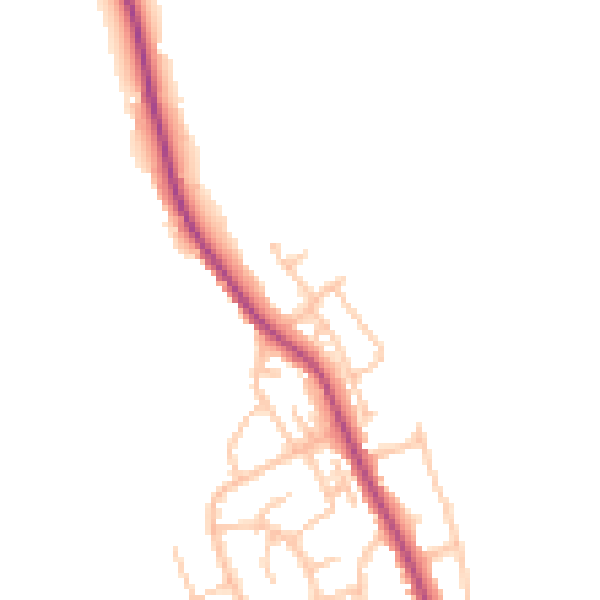 Daytime road noise heatmap for WR2 6DL