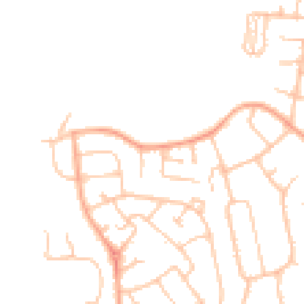 Daytime road noise heatmap for WR2 6JU