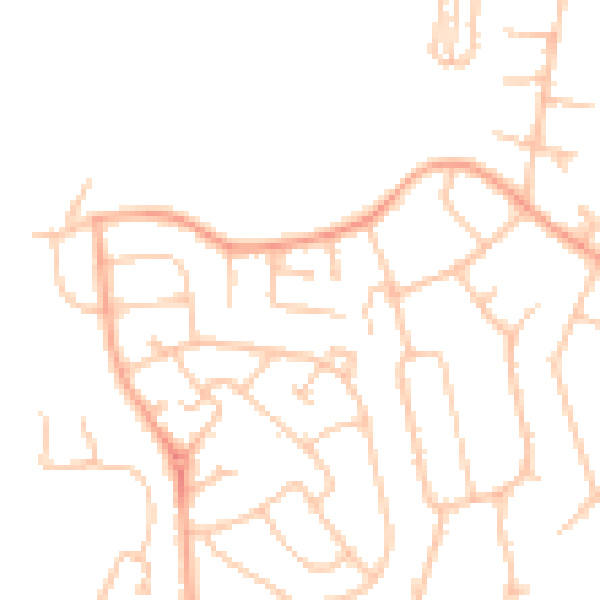 Daytime road noise heatmap for WR2 6JX