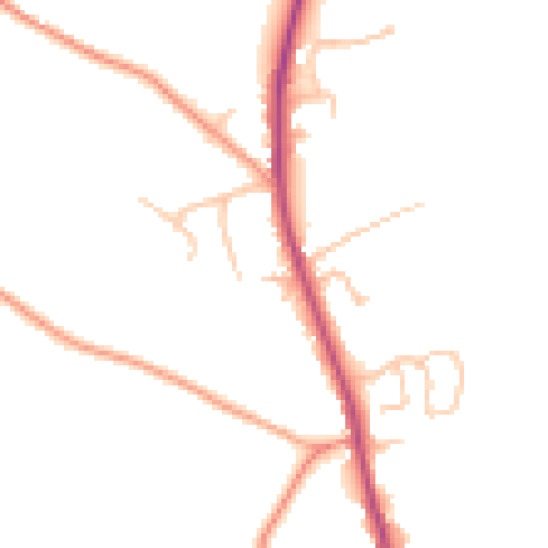 Daytime road noise heatmap for WR2 6LF