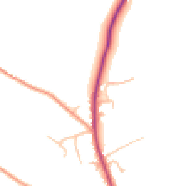 Daytime road noise heatmap for WR2 6LN