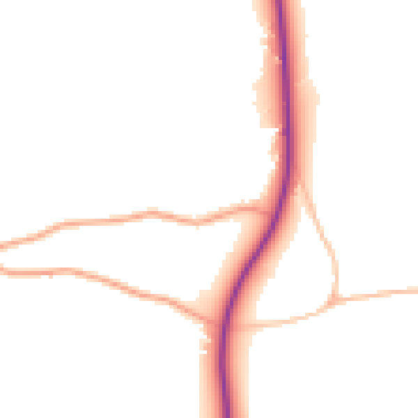 Daytime road noise heatmap for WR2 6LR