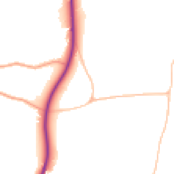 Daytime road noise heatmap for WR2 6LT