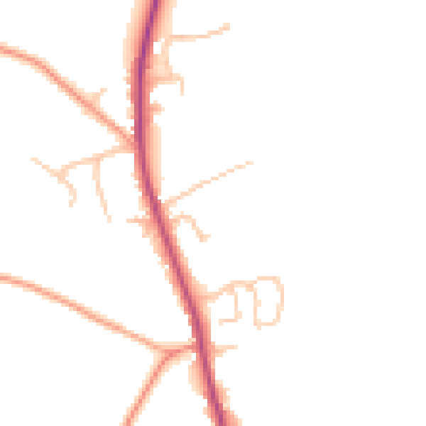 Daytime road noise heatmap for WR2 6NE