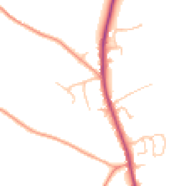 Daytime road noise heatmap for WR2 6NF