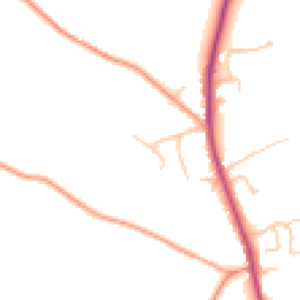 Daytime road noise heatmap for WR2 6NQ