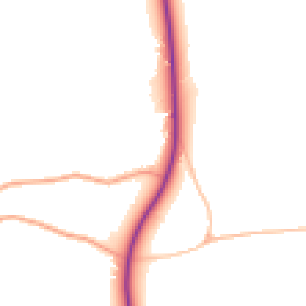 Daytime road noise heatmap for WR2 6PD