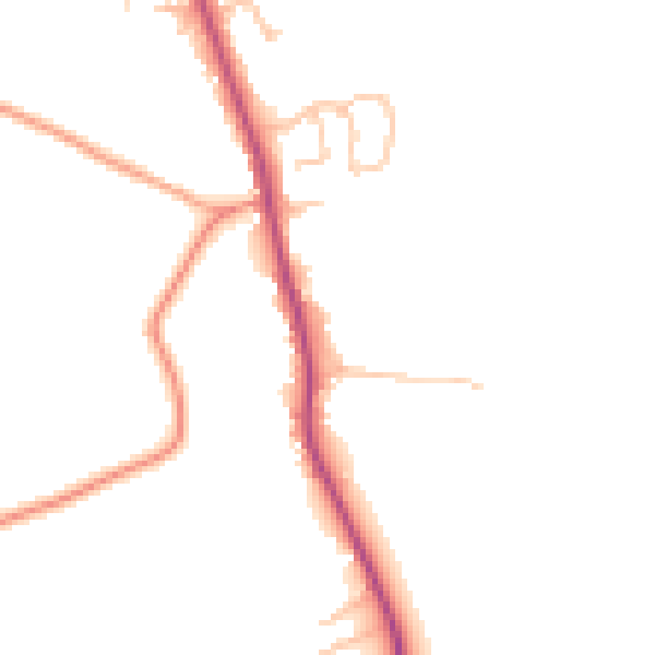 Daytime road noise heatmap for WR2 6PE