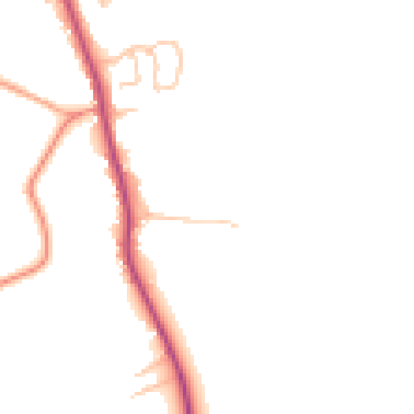 Daytime road noise heatmap for WR2 6PF