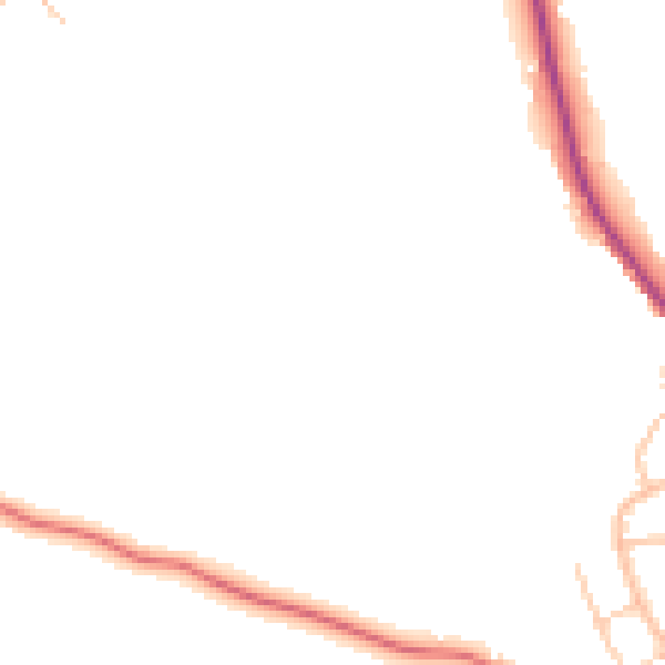 Daytime road noise heatmap for WR2 6PL