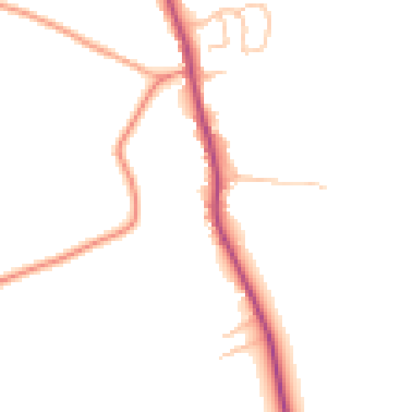 Daytime road noise heatmap for WR2 6PW