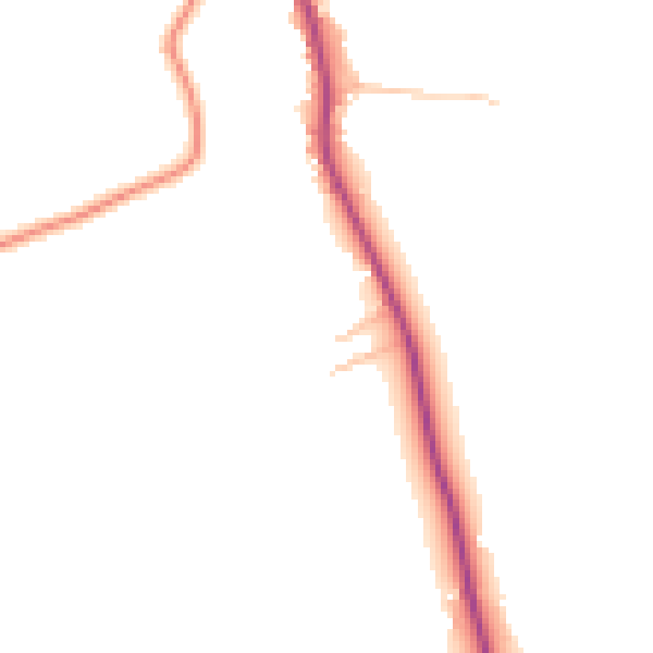 Daytime road noise heatmap for WR2 6PZ