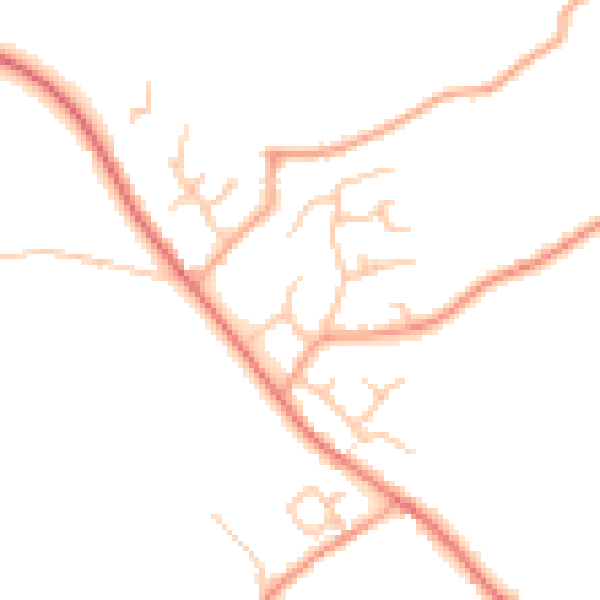 Daytime road noise heatmap for WR2 6QP