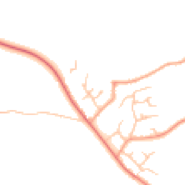 Daytime road noise heatmap for WR2 6QS