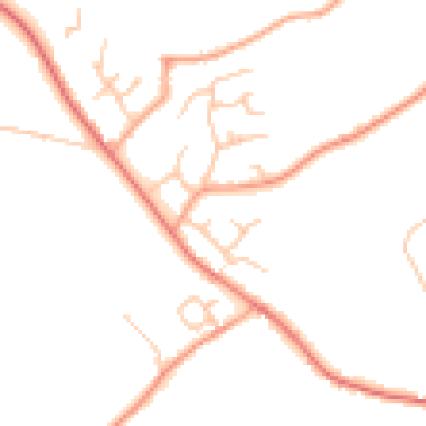 Daytime road noise heatmap for WR2 6RB