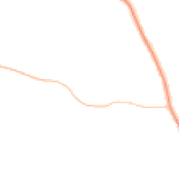 Night-time road noise heatmap for WR2 6RG