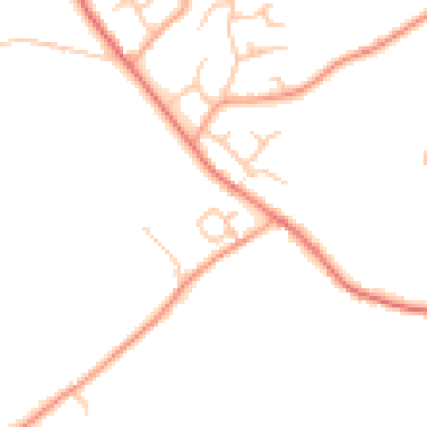 Daytime road noise heatmap for WR2 6RT