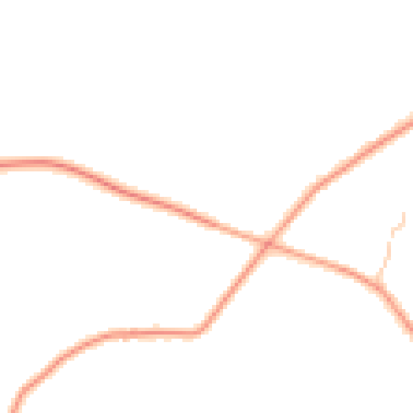 Daytime road noise heatmap for WR2 6RZ