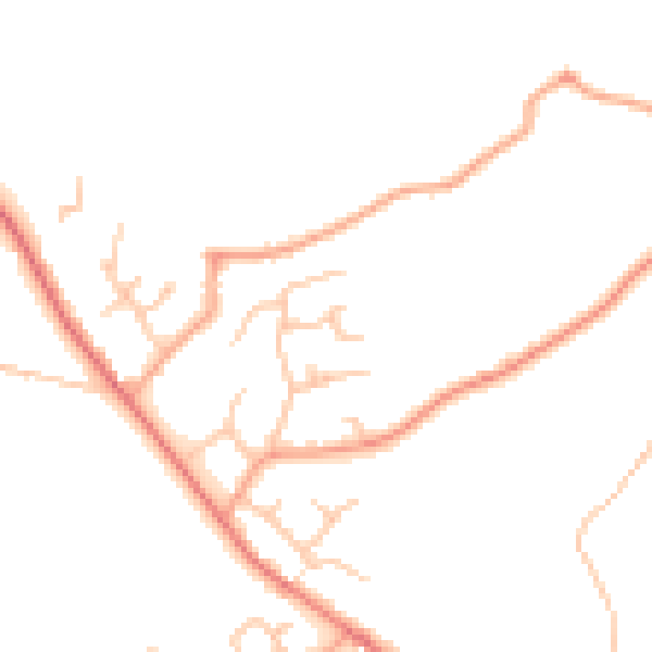 Daytime road noise heatmap for WR2 6SG
