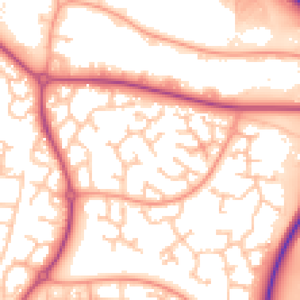 Daytime road noise heatmap for WR4 0DE