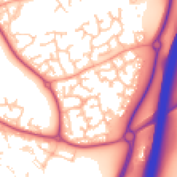 Daytime road noise heatmap for WR4 0DG