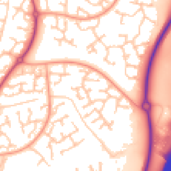 Daytime road noise heatmap for WR4 0DX