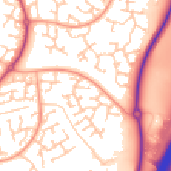 Daytime road noise heatmap for WR4 0DY