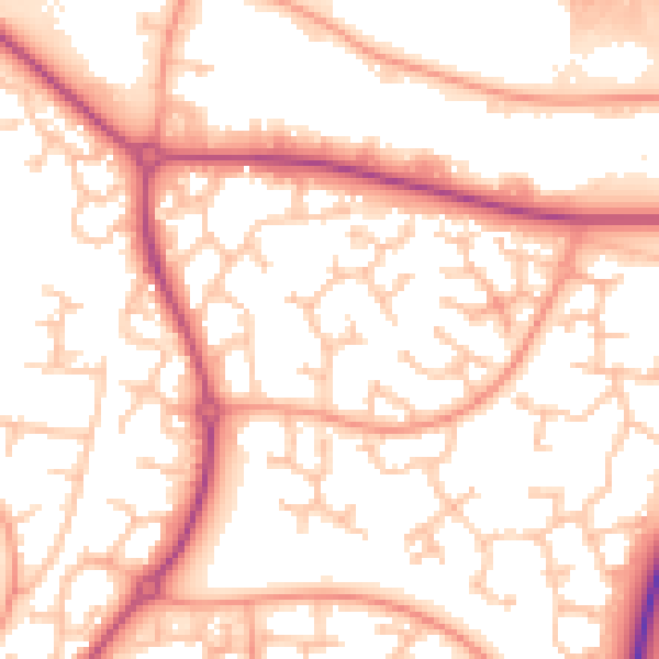 Daytime road noise heatmap for WR4 0EB