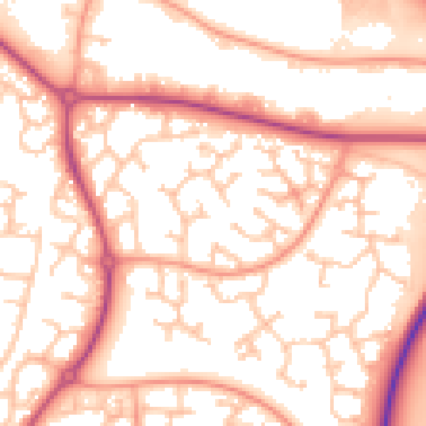 Daytime road noise heatmap for WR4 0EE