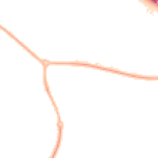 Night-time road noise heatmap for WR4 0EJ