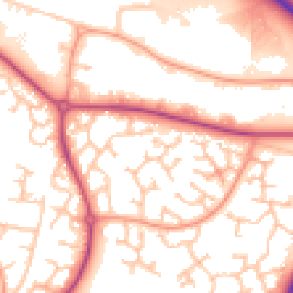 Daytime road noise heatmap for WR4 0ER