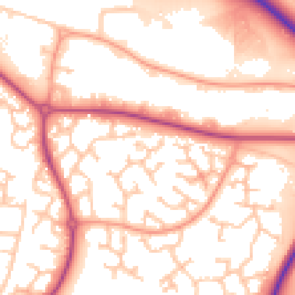 Daytime road noise heatmap for WR4 0ES