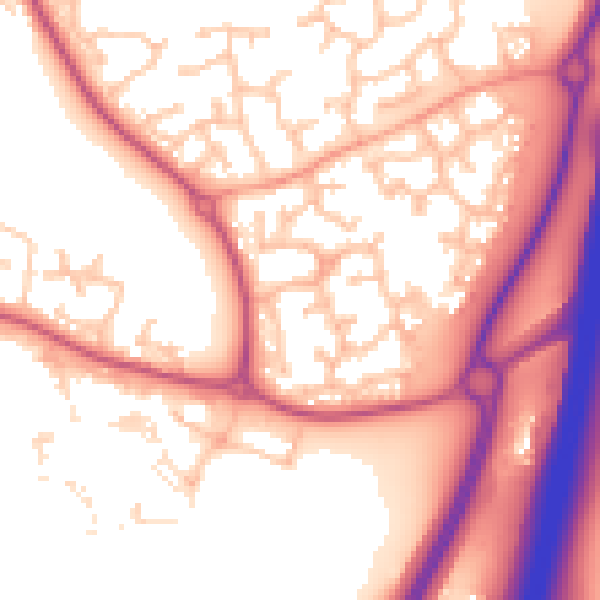 Daytime road noise heatmap for WR4 0NW